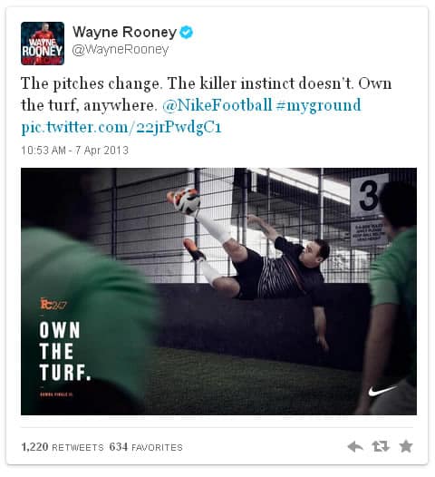 escalada átomo Escalera Rooney y Nike se salvan de una sanción publicitaria por los pelos