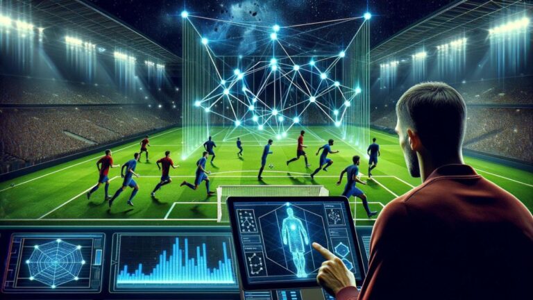 Pantalla de software de análisis de datos de fútbol con inteligencia artificial representando la tecnología de Soccer Solver, startup canaria elegida por el MIT en 2026