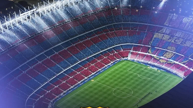 Vista aérea del Spotify Camp Nou de Barcelona en proceso de reforma, el estadio con mayor inversión total del fútbol español con 1.450 millones de euros y 105.000 asientos previsto para 2027