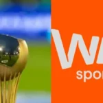 Trofeo del fútbol colombiano junto al logo de Win Sports, plataforma televisiva con acuerdo extraoficial de 91 millones de dólares anuales con la Dimayor para los derechos de televisión del fútbol colombiano hasta 2027