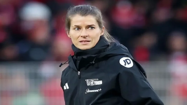 Marie-Louise Eta, nueva entrenadora del Union Berlin, primera mujer en dirigir un equipo masculino en la historia de la Bundesliga alemana en abril de 2026