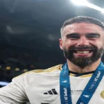 Dani Carvajal durante un encuentro de LaLiga, ambos futbolistas se encuentran bajo investigación judicial por la compra de relojes de lujo en Andorra.