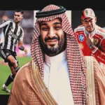 Mohammed bin Salman rodeado de imágenes de deportes financiados por el PIF: boxeo, fútbol, Fórmula 1 y ciclismo