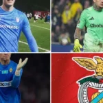 Tres guardametas en acción: Lukas Hornicek del SC Braga, Ederson Morais del Fenerbahçe y Temirlan Anarbekov del Kairat Almaty, posibles sucesores de Anatoliy Trubin en el Benfica.