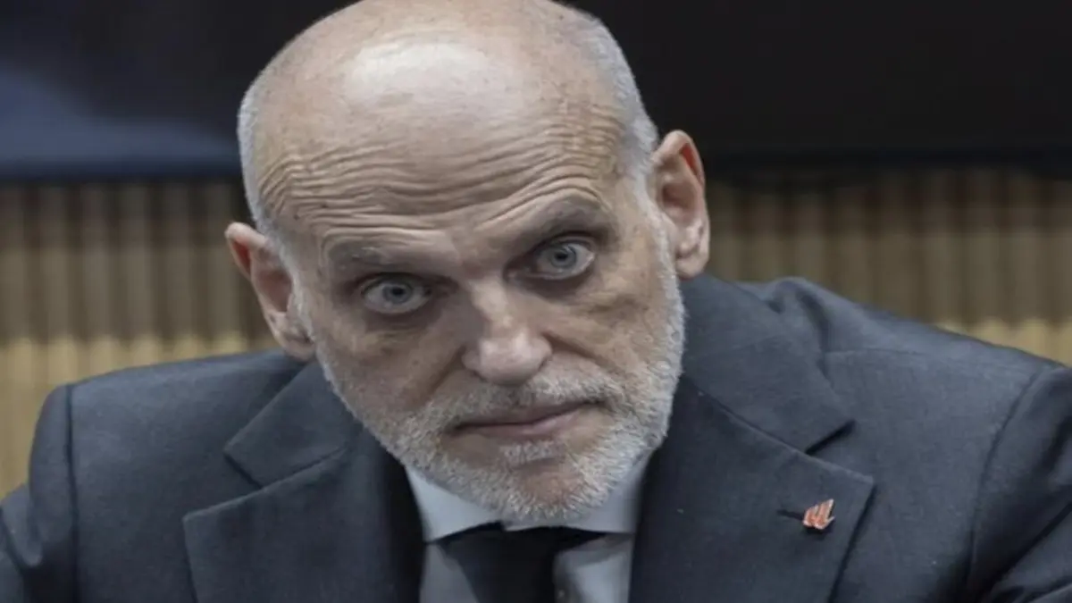 El presidente de LaLiga, Javier Tebas, en el Congreso de los Diputados durante el debate sobre la limitación de bloqueos masivos de IP para combatir la piratería.