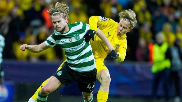 Imagen destacada sobre Morten Hjulmand durante un partido de Champions League con el Sporting de Portugal Apuesta a este pa