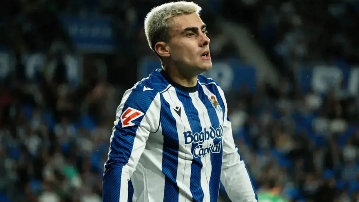 Imagen destacada sobre Ander Barrenetxea durante un partido con la Real Sociedad Apuesta a este partido aquí La Liga 1 X 2