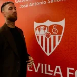 Imagen destacada sobre Sergio Ramos junto al escudo del Sevilla Apuesta a este partido aquí La Liga 1 X 2 Elche Getafe 17/0