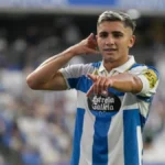 Imagen destacada sobre Yeremay Hernández celebra un gol con el Deportivo de La Coruña Apuesta a este partido aquí La Liga 1
