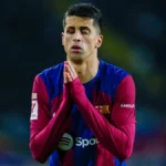 João Cancelo con la camiseta del FC Barcelona durante un partido en el Camp Nou