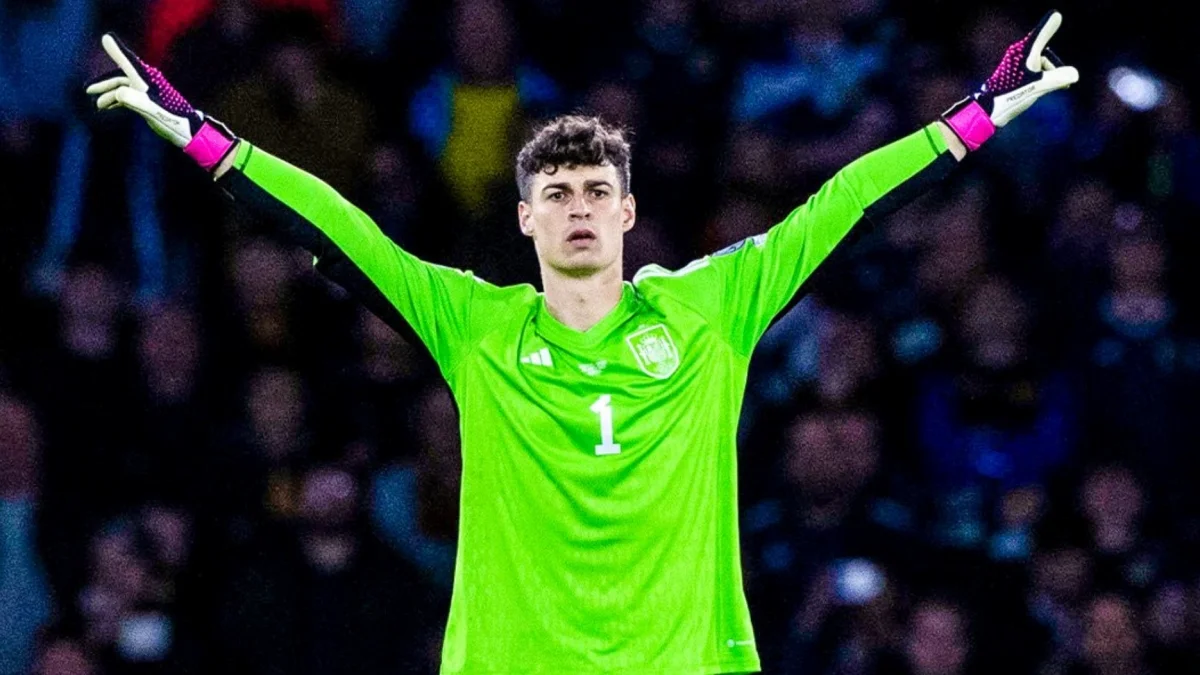 Kepa Arrizabalaga durante un partido con el Arsenal en el Emirates Stadium