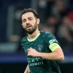 Bernardo Silva con la camiseta del Manchester City durante un partido de la Premier League