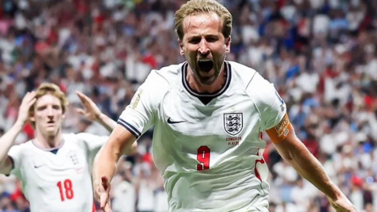 Harry Kane celebra un gol con Inglaterra en el Mundial 2026
