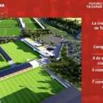 Recreación aérea de la ampliación de Tajonar con el desglose de los doce campos de Futuro Tajonar